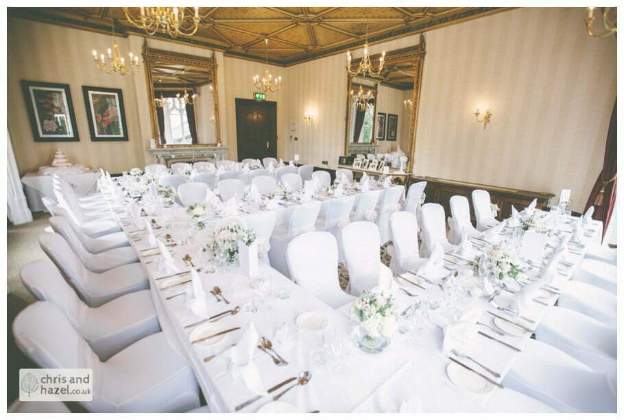 wedding breakfast room setup kenwood hall grounds documentary Sheffield Wedding Photographer Kenwood Hall Wedding Photography Sheffield by Chris and Hazel Wedding Photography Glen Briddock Emily Shaw