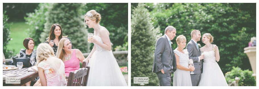 wedding guests mingling documentary Sheffield Wedding Photographer Kenwood Hall Wedding Photography Sheffield by Chris and Hazel Wedding Photography Glen Briddock Emily Shaw