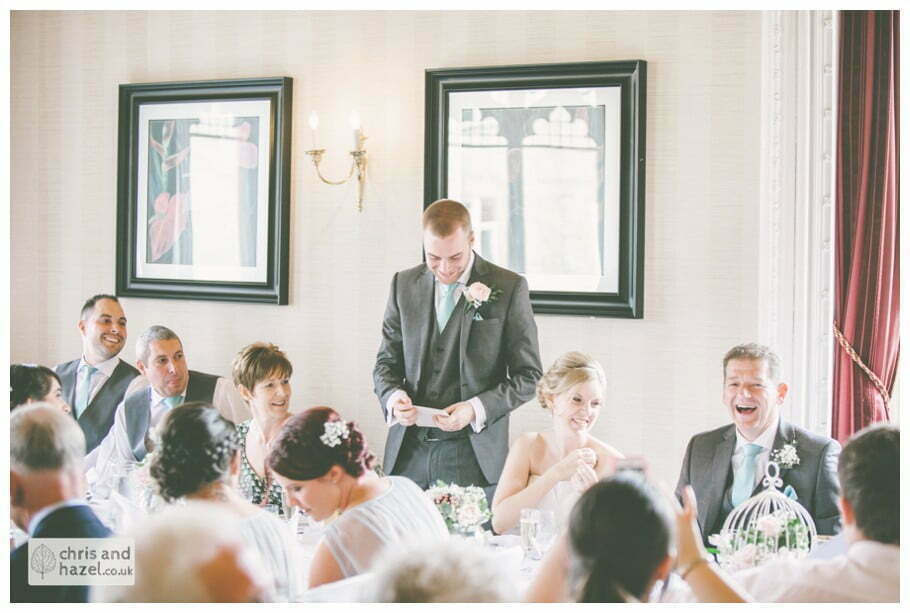 groom wedding speeches documentary Sheffield Wedding Photographer Kenwood Hall Wedding Photography Sheffield by Chris and Hazel Wedding Photography Glen Briddock Emily Shaw