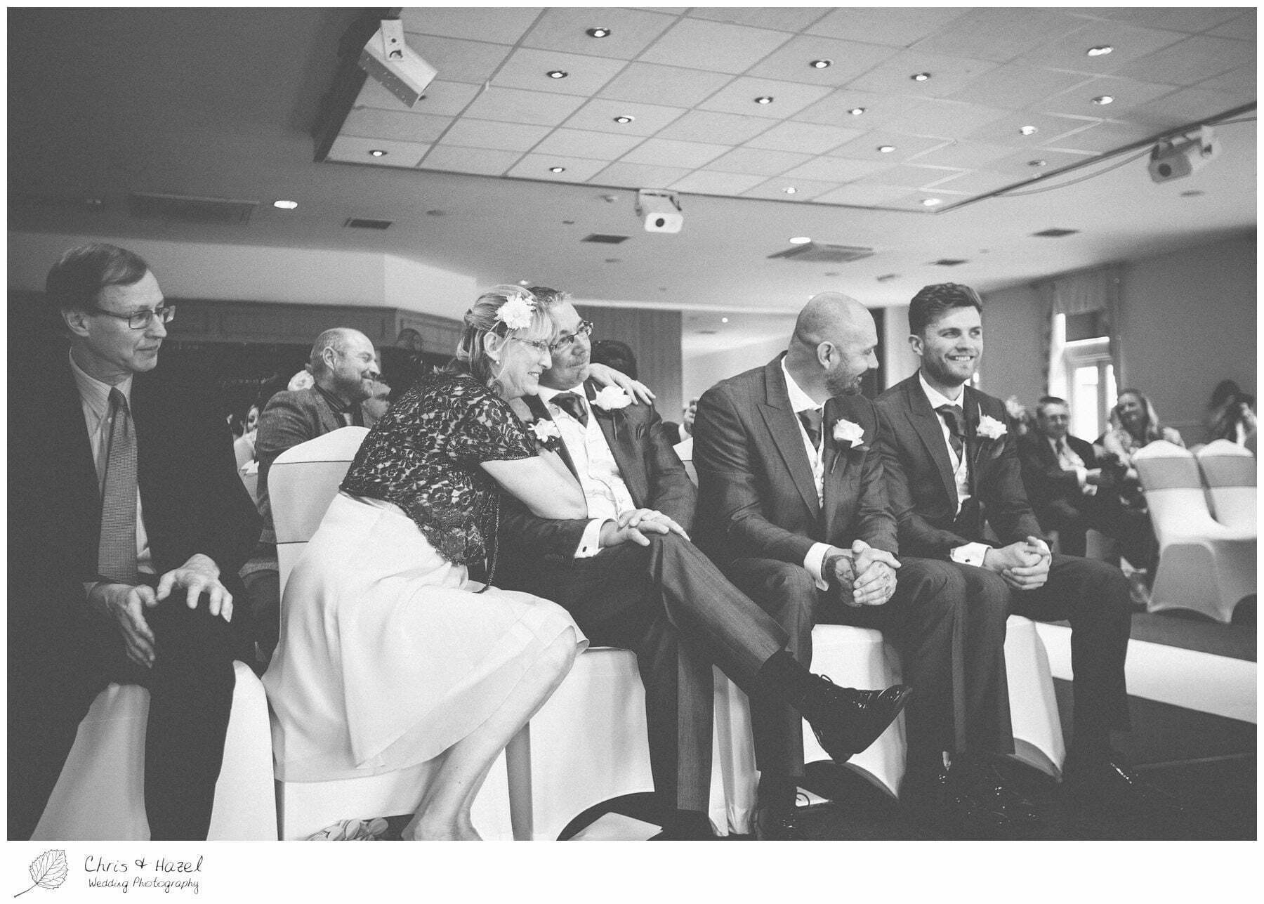 father and mother of bride reaction documentary wedding photography, bagden hall wedding venue, documentary wedding photography, denny dale, huddersfield, Wedding Photographer, Bagden Hall, Wedding Photography, Chris and Hazel Wedding Photography, Alex tomenson, Vicky hunt