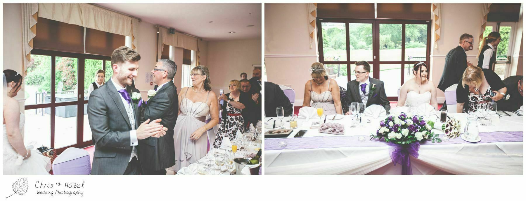 bride and groom entering for dinner, bagden hall wedding venue, documentary wedding photography, denny dale, huddersfield, Wedding Photographer, Bagden Hall, Wedding Photography, Chris and Hazel Wedding Photography, Alex tomenson, Vicky hunt