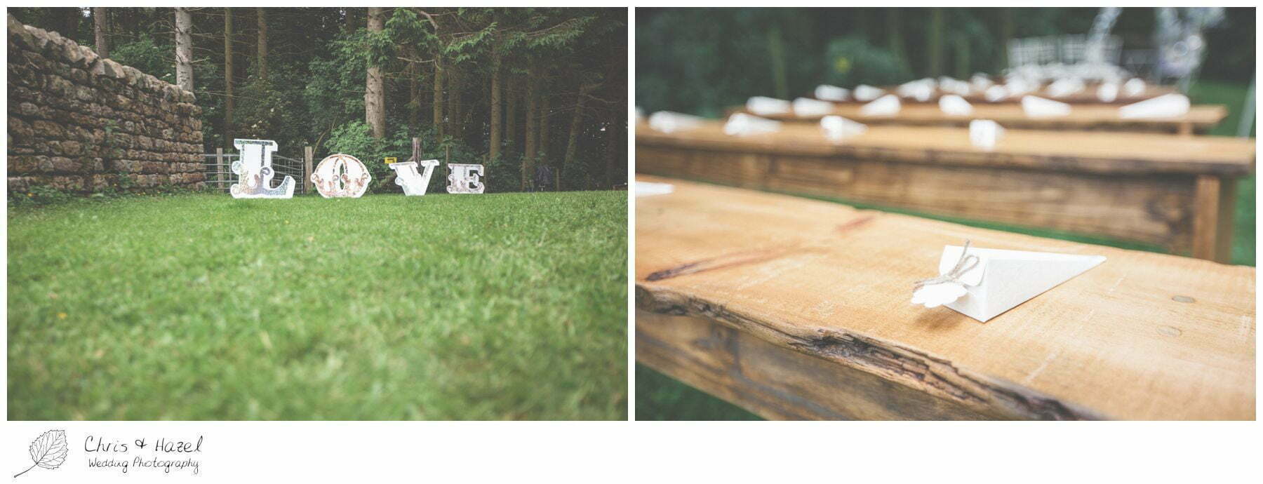 woodland wedding, eco wedding, love letters, wedding, Eccup Wedding Photographer, Lineham Farm, Wedding Photography Leeds, Chris and Hazel Wedding Photography, Richard Wyatt, Laura Kelly
