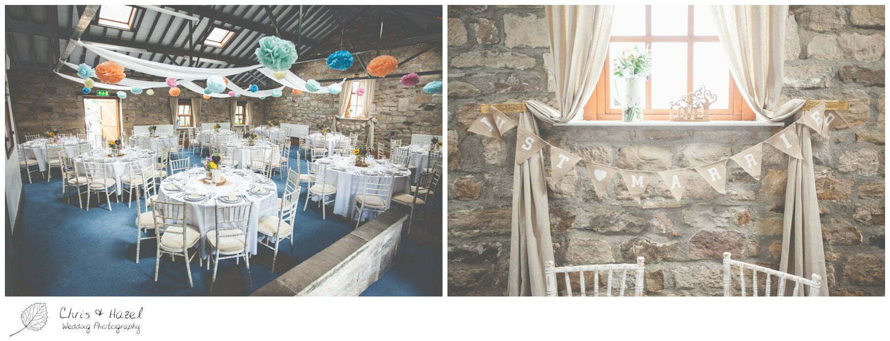 mr & mrs hessian bunting , eco wedding, love letters, wedding, Eccup Wedding Photographer, Lineham Farm, Wedding Photography Leeds, Chris and Hazel Wedding Photography, Richard Wyatt, Laura Kelly