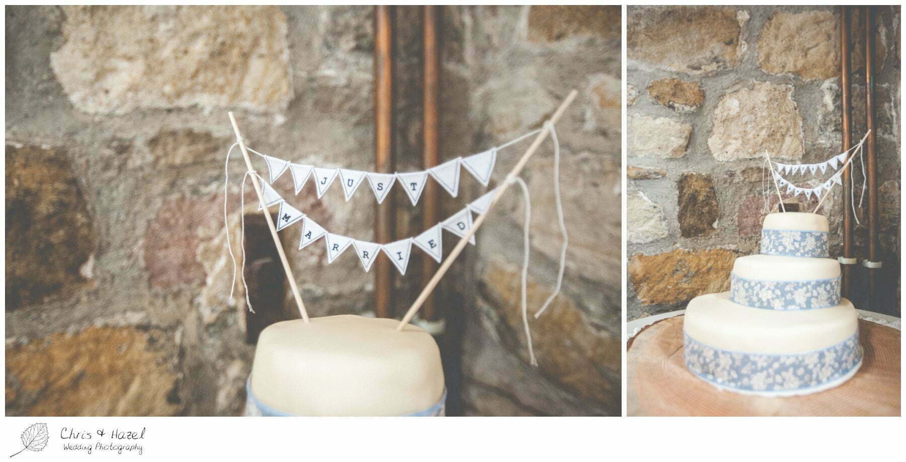 wedding cake bunting, wedding cake name banner, eco wedding, love letters, wedding, Eccup Wedding Photographer, Lineham Farm, Wedding Photography Leeds, Chris and Hazel Wedding Photography, Richard Wyatt, Laura Kelly