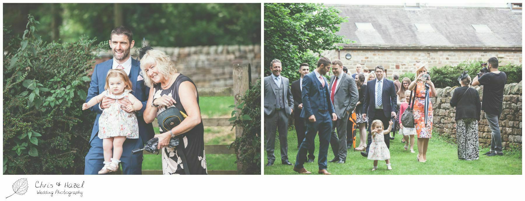 documentary wedding photography, guests mingling, woodland wedding, eco wedding, love letters, wedding, Eccup Wedding Photographer, Lineham Farm, Wedding Photography Leeds, Chris and Hazel Wedding Photography, Richard Wyatt, Laura Kelly