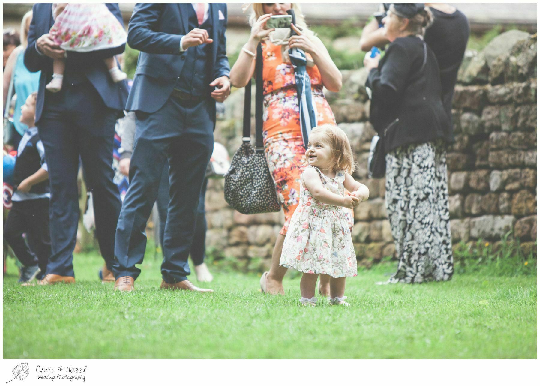 documentary wedding photography, guests mingling, woodland wedding, eco wedding, love letters, wedding, Eccup Wedding Photographer, Lineham Farm, Wedding Photography Leeds, Chris and Hazel Wedding Photography, Richard Wyatt, Laura Kelly
