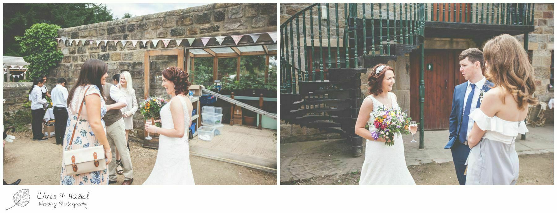 guests congratulating bride and groom, eco wedding, wedding, Eccup Wedding Photographer, Lineham Farm, Wedding Photography Leeds, Chris and Hazel Wedding Photography, Richard Wyatt, Laura Kelly