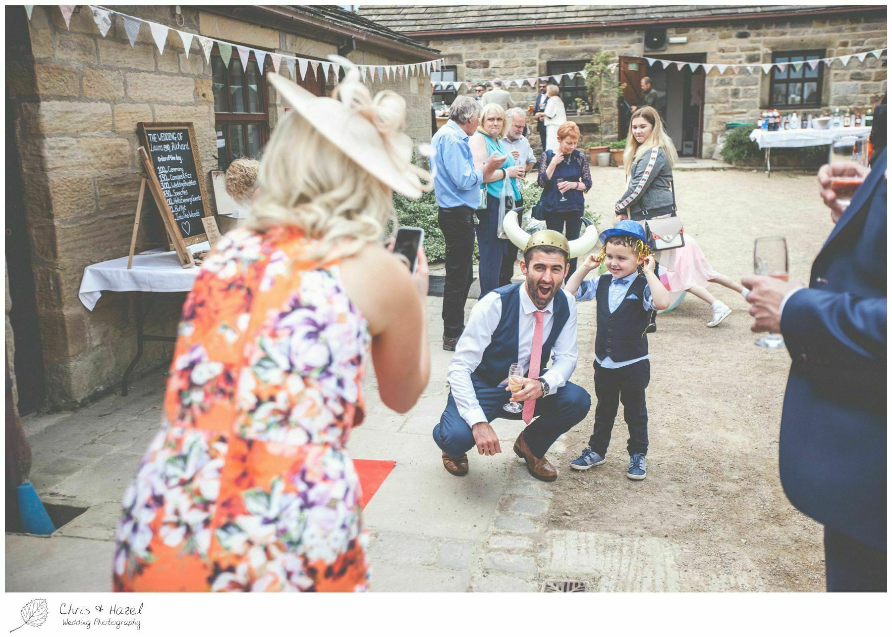 guests dress up Photo Booth, eco wedding, wedding, Eccup Wedding Photographer, Lineham Farm, Wedding Photography Leeds, Chris and Hazel Wedding Photography, Richard Wyatt, Laura Kelly