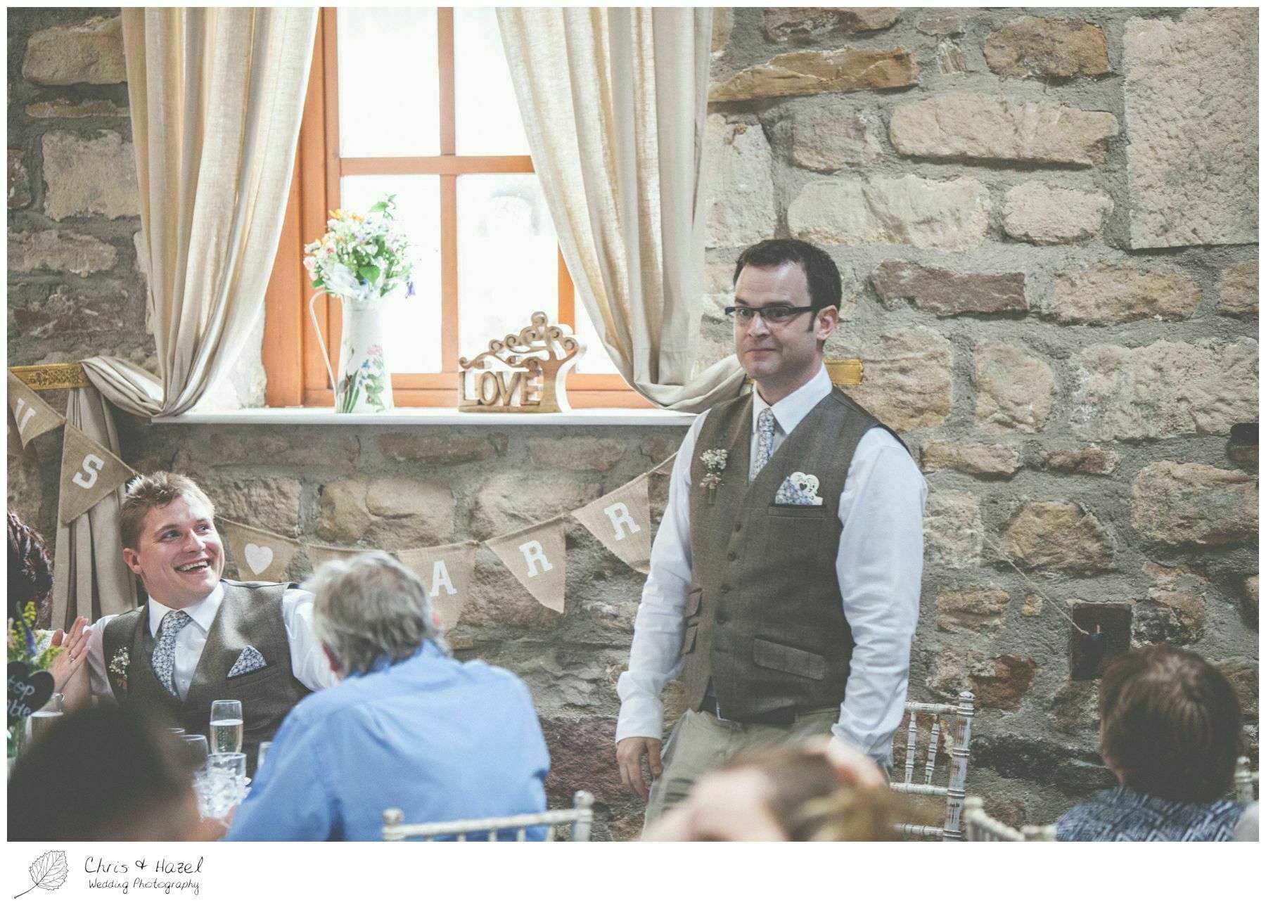 best man speech, wedding breakfast barn, wood wedding theme, eco wedding, love letters, wedding, Eccup Wedding Photographer, Lineham Farm, Wedding Photography Leeds, Chris and Hazel Wedding Photography, Richard Wyatt, Laura Kelly