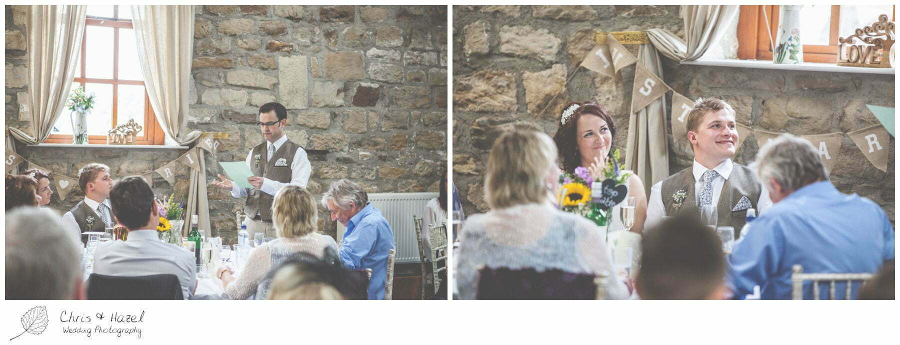 best man speech, wedding breakfast barn, wood wedding theme, eco wedding, love letters, wedding, Eccup Wedding Photographer, Lineham Farm, Wedding Photography Leeds, Chris and Hazel Wedding Photography, Richard Wyatt, Laura Kelly