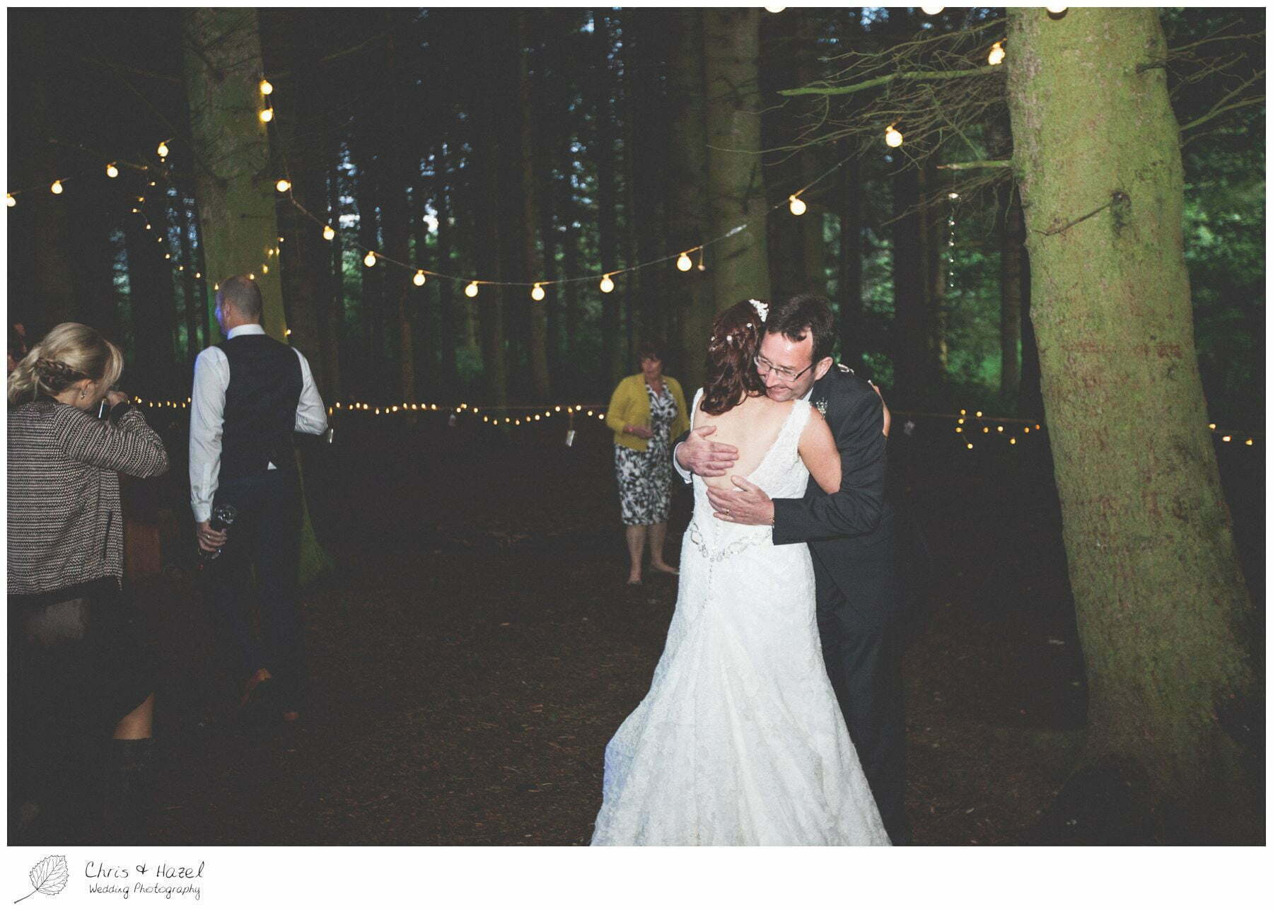 wedding woodland rave, outdoor evening wedding, forest wedding reception, woodland wedding evening reception, woodland wedding, eco wedding, wedding, Eccup Wedding Photographer, Lineham Farm, Wedding Photography Leeds, Chris and Hazel Wedding Photography, Richard Wyatt, Laura Kelly