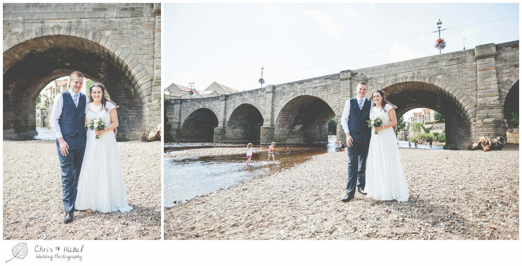 Bride and groom portraits, bride and groom photographs, wetherby riverside, bridgefoot wetherby, river wharfe wetherby, wedding, south milford Wedding Photographer, the engine shed, Wedding Photography wetherby, Chris and Hazel Wedding Photography, stevie pollard, stevie standerline, paul standerline,