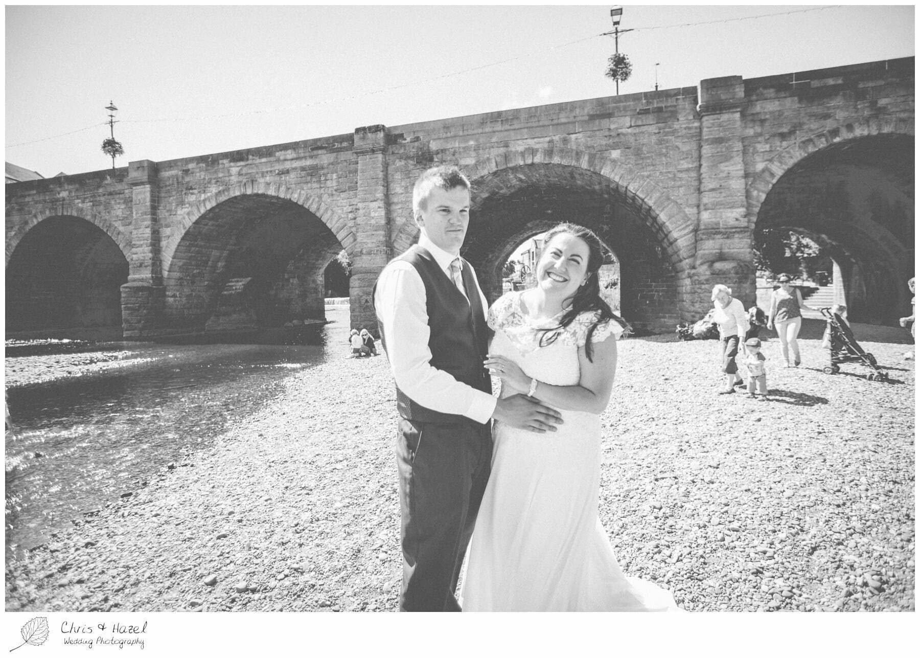 Bride and groom portraits, bride and groom photographs, wetherby riverside, bridgefoot wetherby, river wharfe wetherby, wedding, south milford Wedding Photographer, the engine shed, Wedding Photography wetherby, Chris and Hazel Wedding Photography, stevie pollard, stevie standerline, paul standerline,