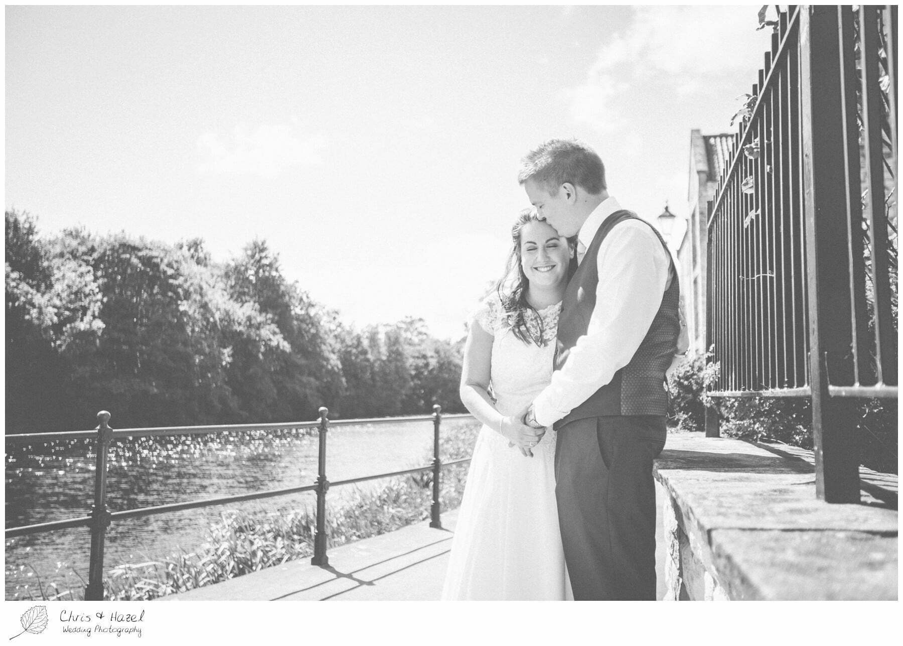 Bride and groom portraits, bride and groom photographs, wetherby riverside, bridgefoot wetherby, river wharfe wetherby, wedding, south milford Wedding Photographer, the engine shed, Wedding Photography wetherby, Chris and Hazel Wedding Photography, stevie pollard, stevie standerline, paul standerline,