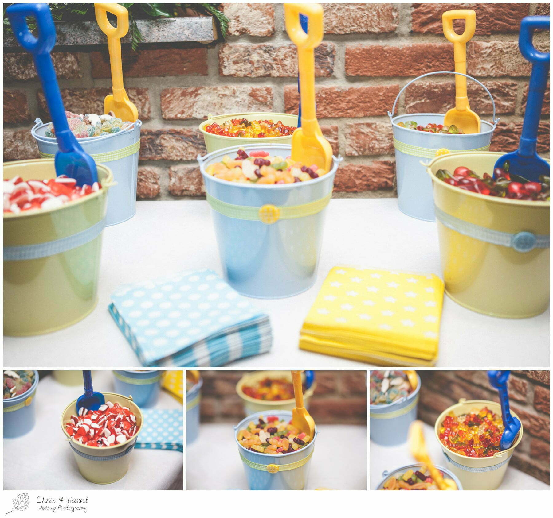 wedding sweet table seaside buckets sweets, wedding, south milford Wedding Photographer, the engine shed, wetherby wedding venue, Wedding Photography wetherby, Chris and Hazel Wedding Photography, stevie pollard, stevie standerline, paul standerline,