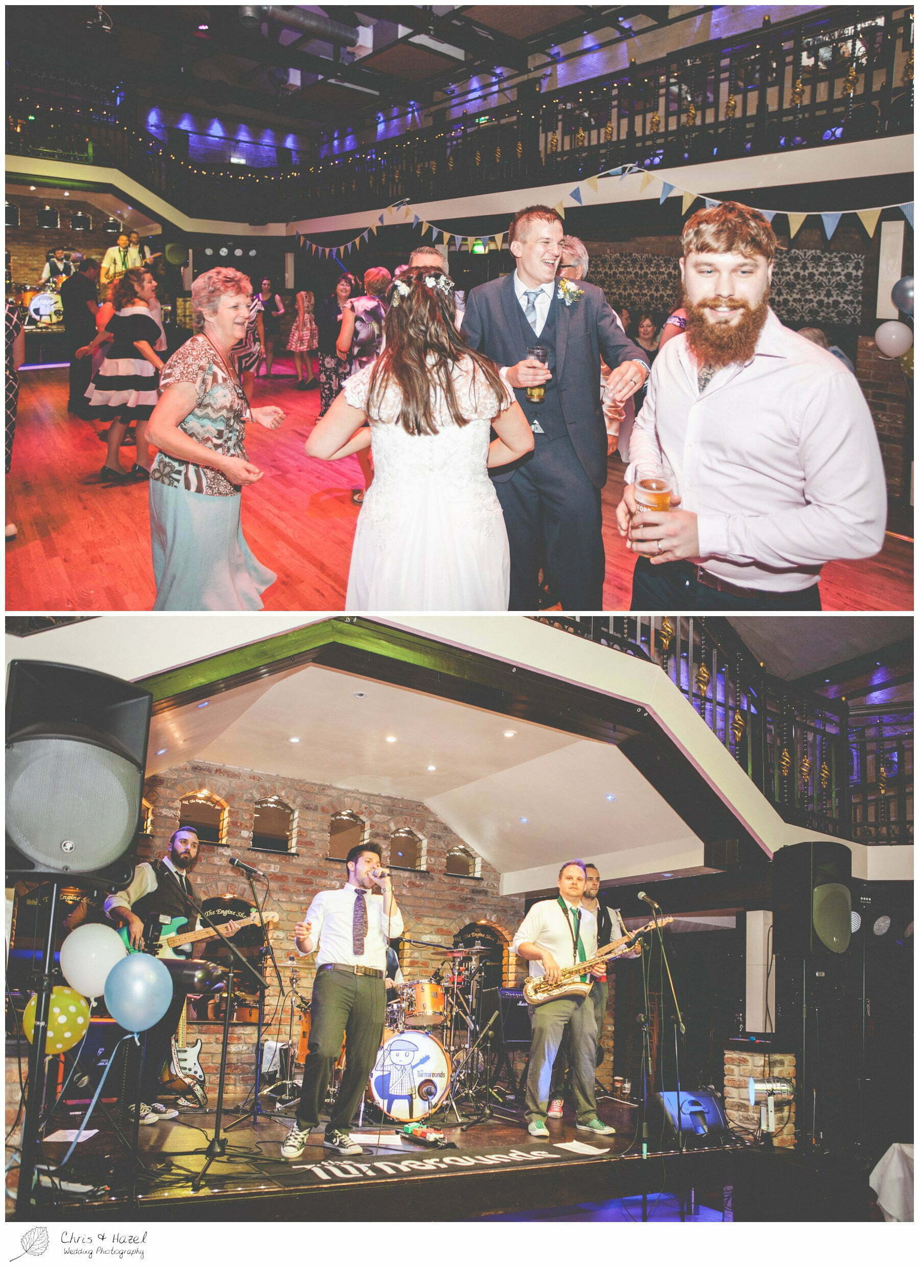 wedding guests dancing, first dance, wedding, south milford Wedding Photographer, the engine shed, wetherby wedding venue, Wedding Photography wetherby, Chris and Hazel Wedding Photography, stevie pollard, stevie standerline, paul standerline,