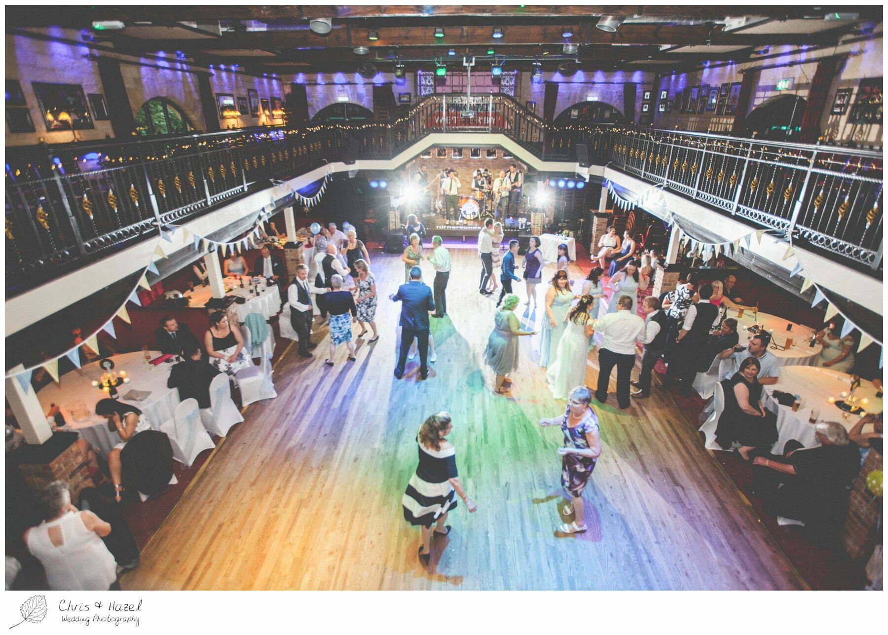 wedding guests dancing, evening reception, wedding, south milford Wedding Photographer, the engine shed, wetherby wedding venue, Wedding Photography wetherby, Chris and Hazel Wedding Photography, stevie pollard, stevie standerline, paul standerline,