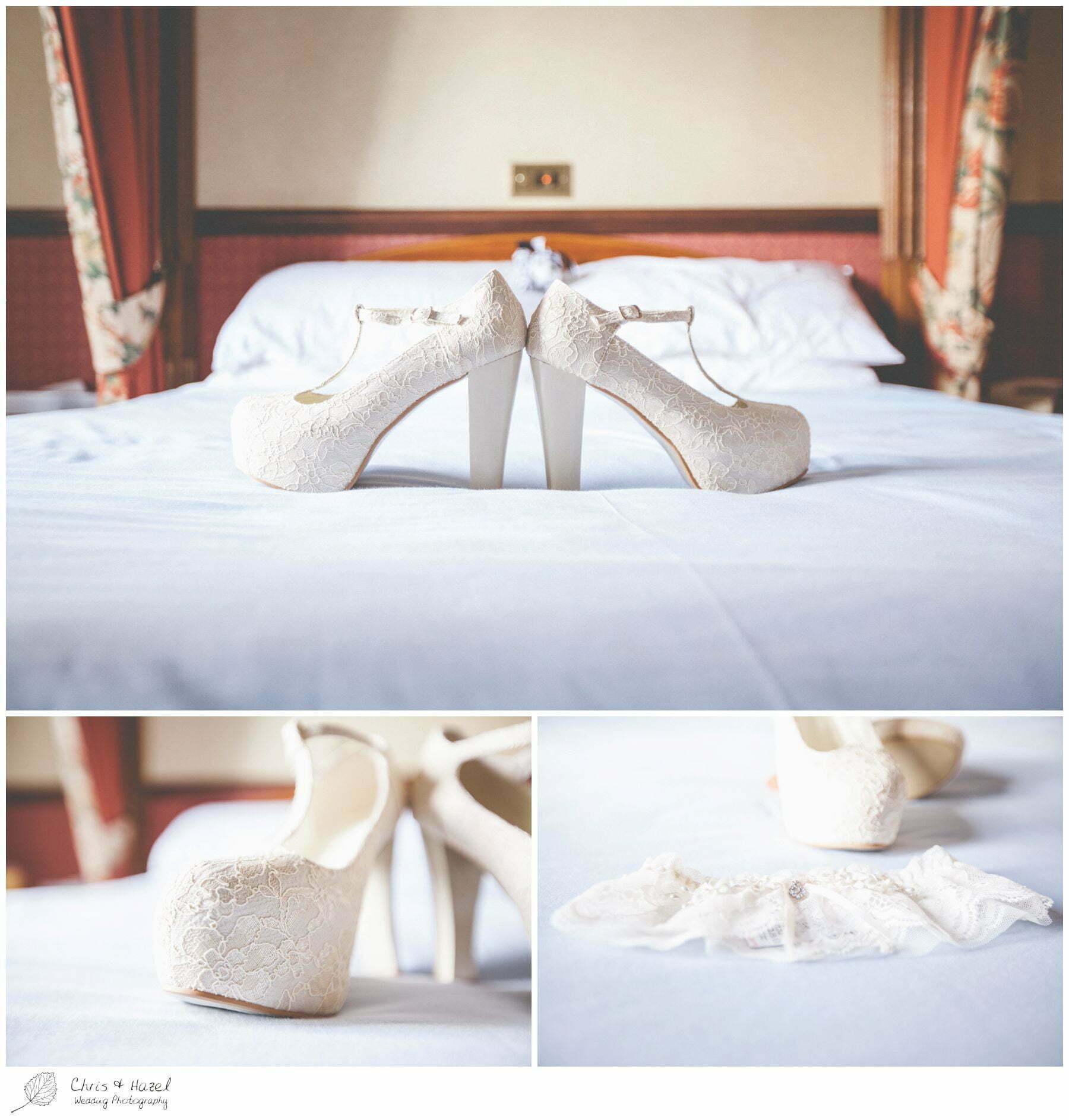 wedding garter, wedding shoes, bridal shoes, the cairn hotel, the cairn hotel wedding photographer, wedding photography harrogate, wedding photography yorkshire, chris and hazel wedding photography, scott Dixon, caroline ellis, caroline Dixon