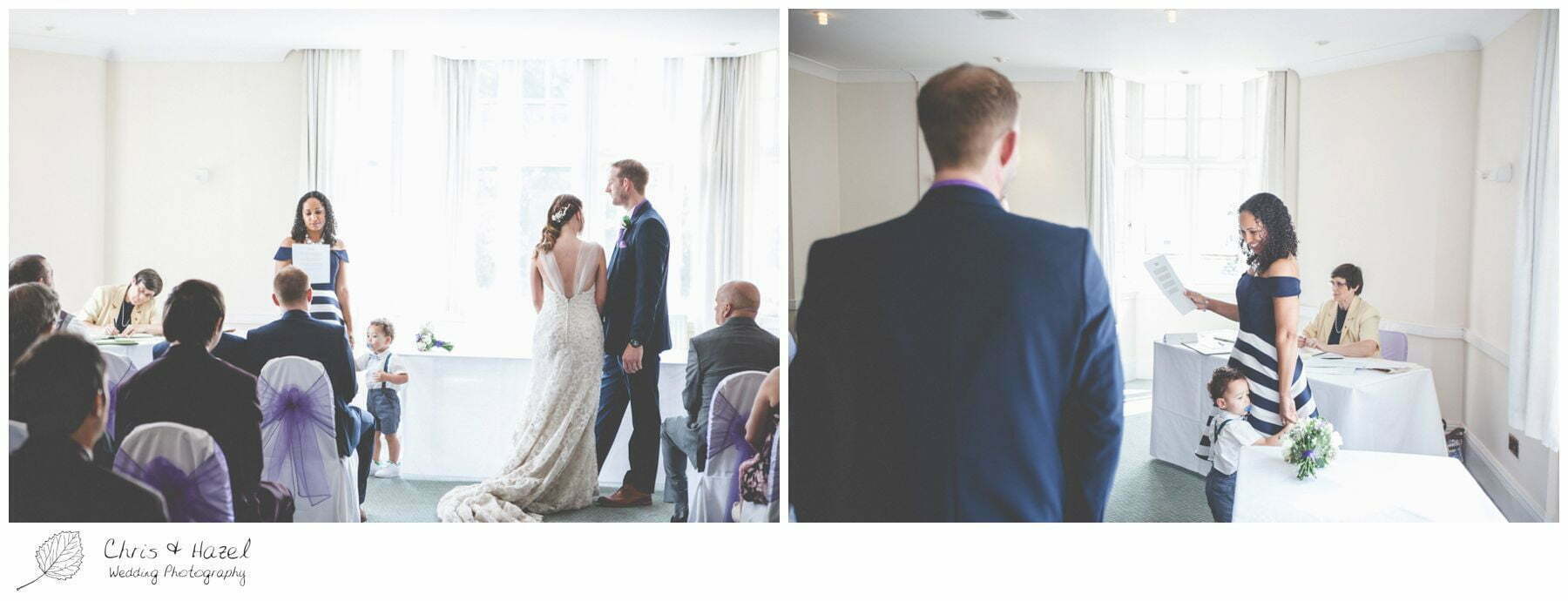bride and groom at altar, wedding ceremony, documentary wedding photography, the cairn hotel, the cairn hotel wedding photographer, wedding photography harrogate, wedding photography yorkshire, chris and hazel wedding photography, scott Dixon, caroline ellis, caroline Dixon
