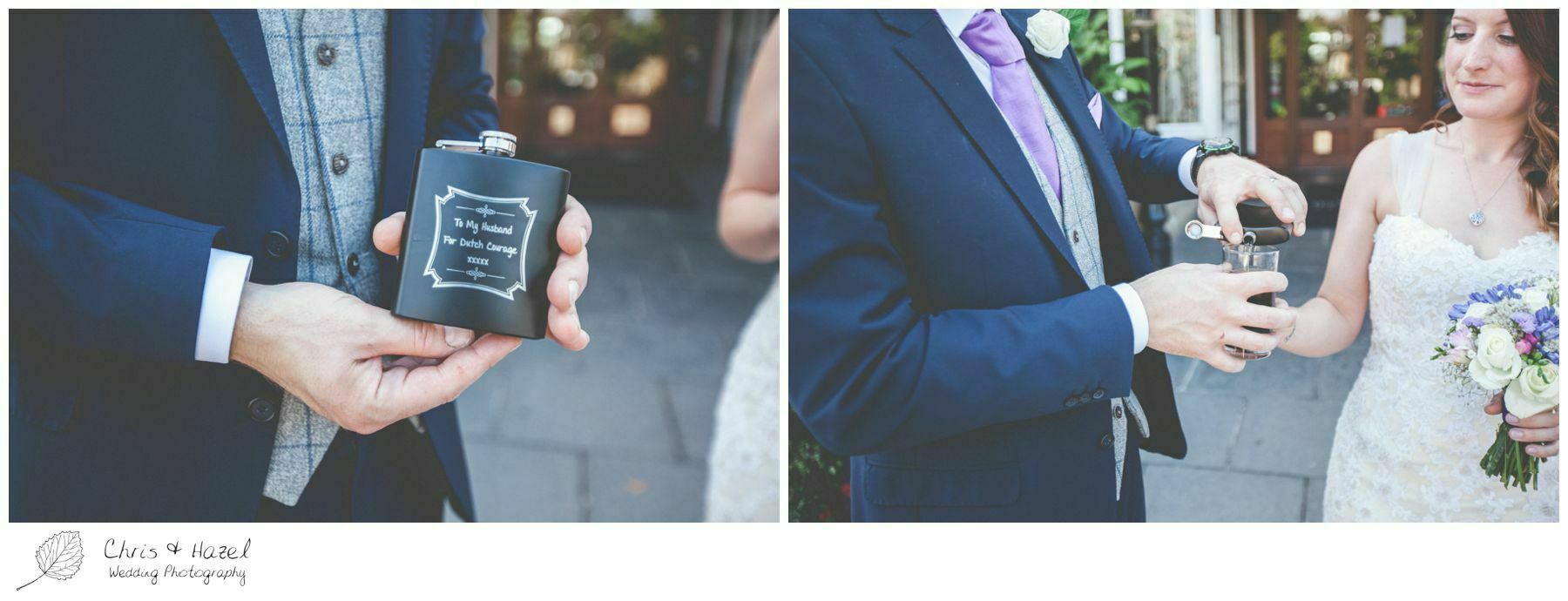 wedding hip flask, wedding gift from bride to groom hip flask personalised, wedding formal photographs, wedding family photographs, documentary wedding photography, the cairn hotel, the cairn hotel wedding photographer, wedding photography harrogate, wedding photography yorkshire, chris and hazel wedding photography, scott Dixon, caroline ellis, caroline Dixon