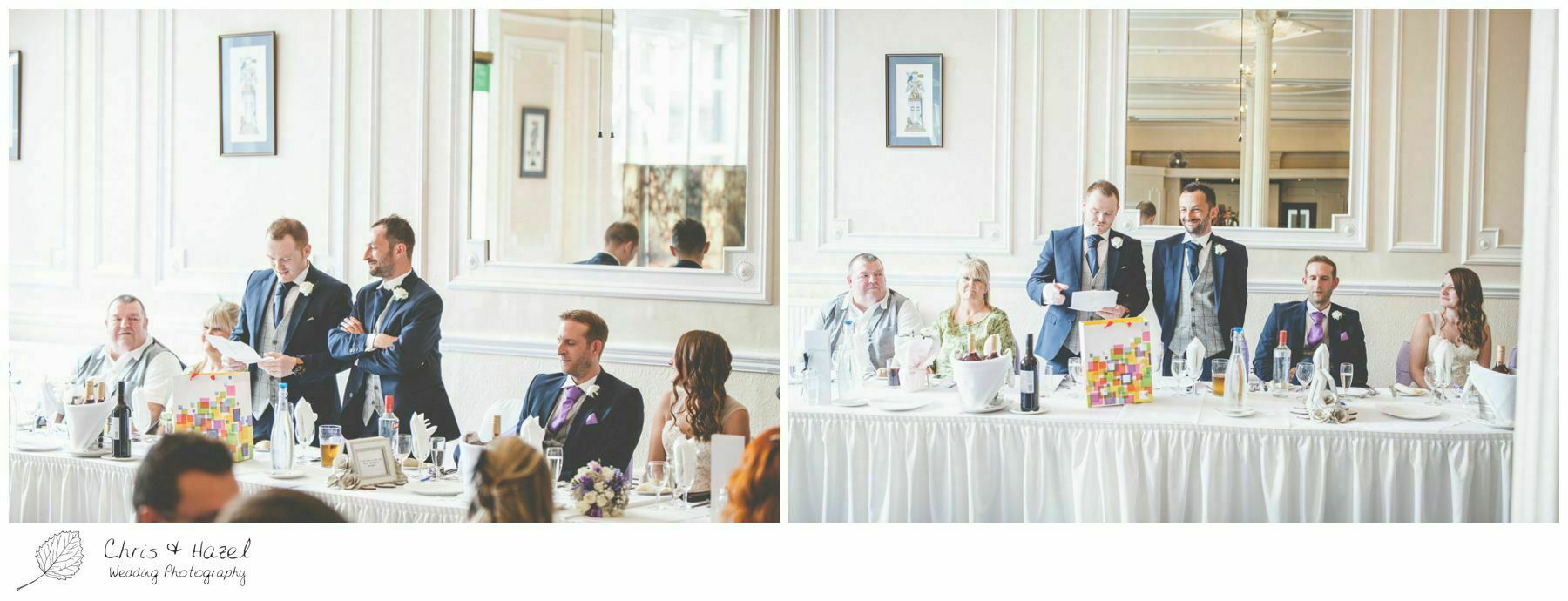 groomsmen speech, best man speech, toast, wedding breakfast, documentary wedding photography, the cairn hotel, the cairn hotel wedding photographer, wedding photography harrogate, wedding photography yorkshire, chris and hazel wedding photography, scott Dixon, caroline ellis, caroline Dixon