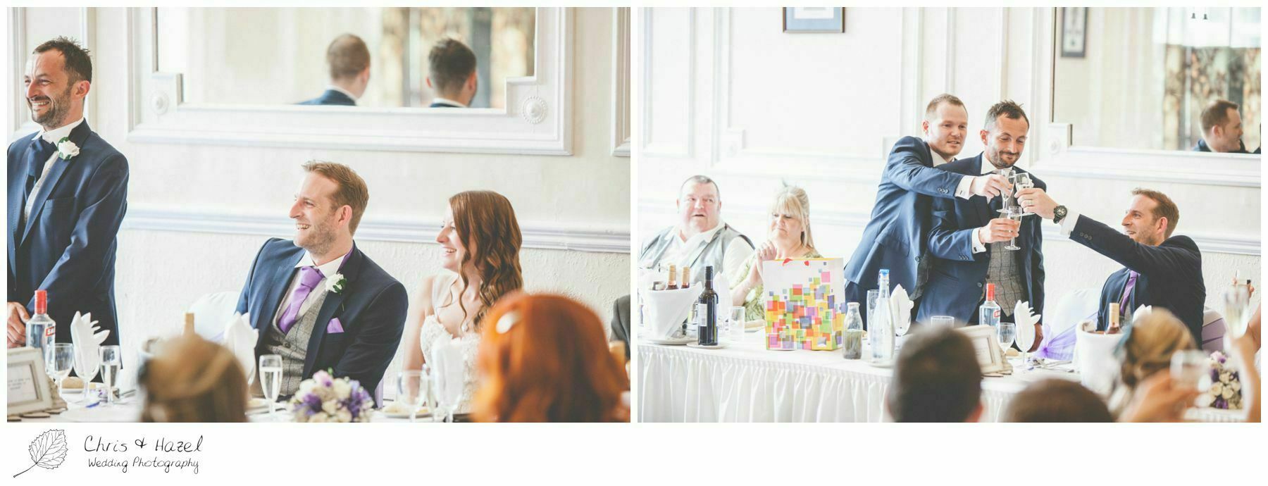 groomsmen speech, best man speech, toast, wedding breakfast, documentary wedding photography, the cairn hotel, the cairn hotel wedding photographer, wedding photography harrogate, wedding photography yorkshire, chris and hazel wedding photography, scott Dixon, caroline ellis, caroline Dixon