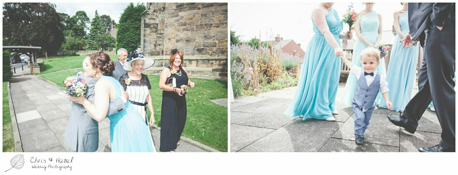 guests outside st john the baptist church, royston st john the baptist church, Barnsley wedding photographer, barnsley wedding photography, burntwood court hotel wedding photography, west Yorkshire wedding photography, chris and hazel wedding photography, simon Devonport, Rebecca silcock, Rebecca Devonport,