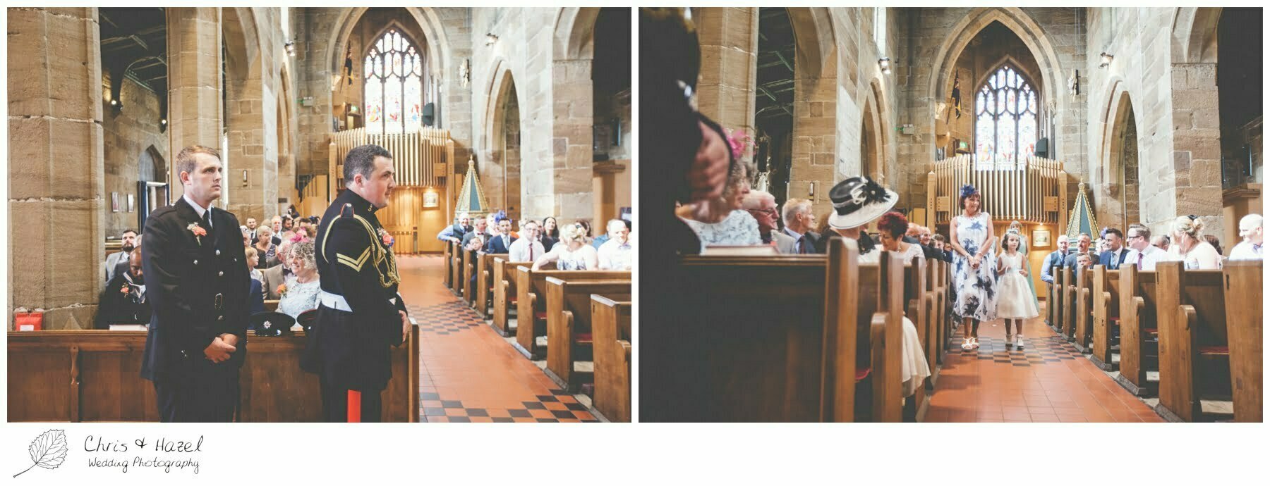 wedding ceremony, groom waiting at altar, st john the baptist church, royston st john the baptist church, Barnsley wedding photographer, barnsley wedding photography, burntwood court hotel wedding photography, west Yorkshire wedding photography, chris and hazel wedding photography, simon Devonport, Rebecca silcock, Rebecca Devonport,