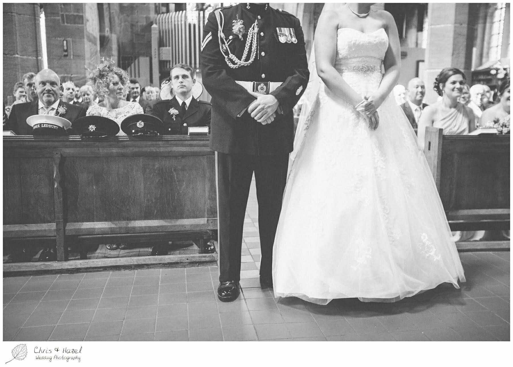bride and groom at altar, wedding ceremony, st john the baptist church, royston st john the baptist church, Barnsley wedding photographer, barnsley wedding photography, burntwood court hotel wedding photography, west Yorkshire wedding photography, chris and hazel wedding photography, simon Devonport, Rebecca silcock, Rebecca Devonport,