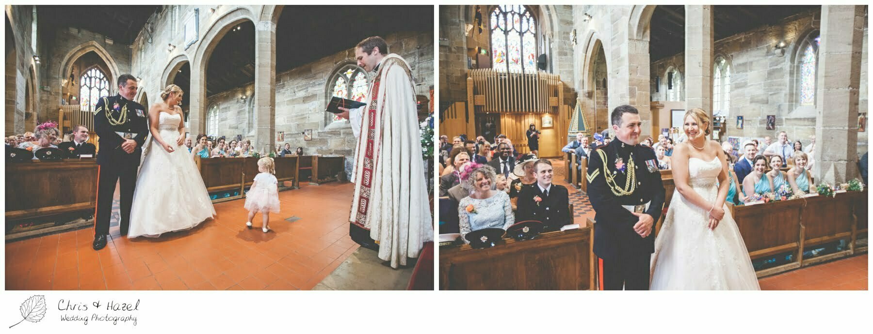 bride and groom at altar, wedding ceremony, st john the baptist church, royston st john the baptist church, Barnsley wedding photographer, barnsley wedding photography, burntwood court hotel wedding photography, west Yorkshire wedding photography, chris and hazel wedding photography, simon Devonport, Rebecca silcock, Rebecca Devonport,
