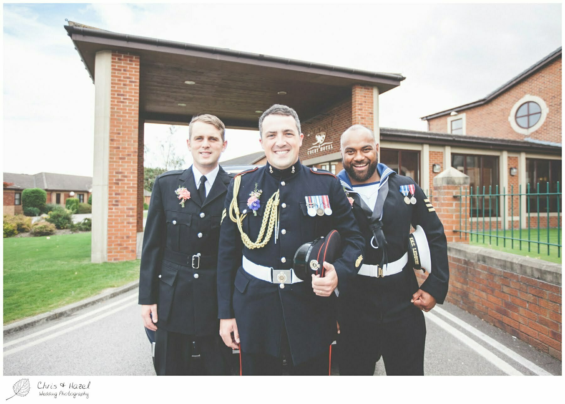 groom with groomsmen ushers best man outside burntwood court hotel barnsley, Barnsley wedding photographer, barnsley wedding photography, burntwood court hotel wedding photography, west Yorkshire wedding photography, chris and hazel wedding photography, simon Devonport, Rebecca silcock, Rebecca Devonport,
