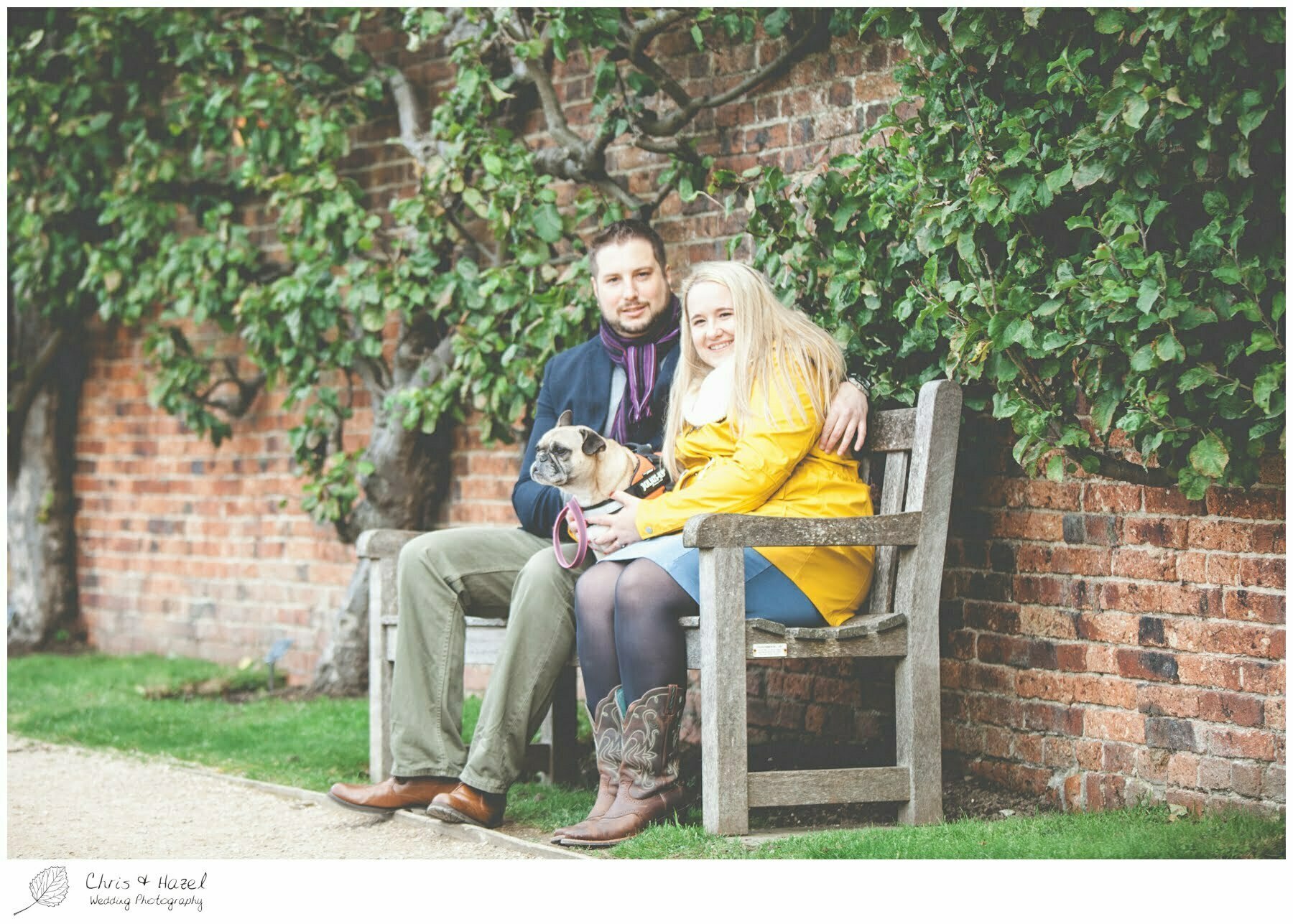 dog walking Yorkshire Sculpture Park engagement photographs leeds pre wedding photography chris and hazel wedding photography