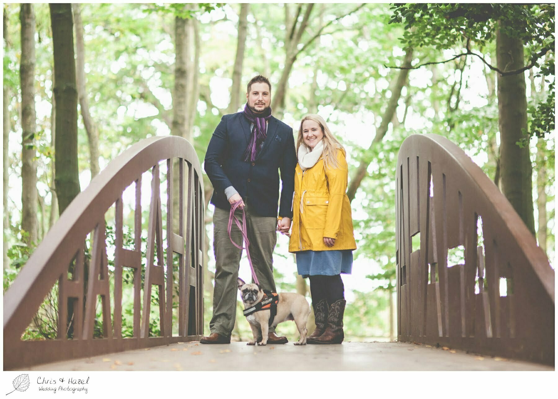 dog walking Yorkshire Sculpture Park engagement photographs leeds pre wedding photography chris and hazel wedding photography