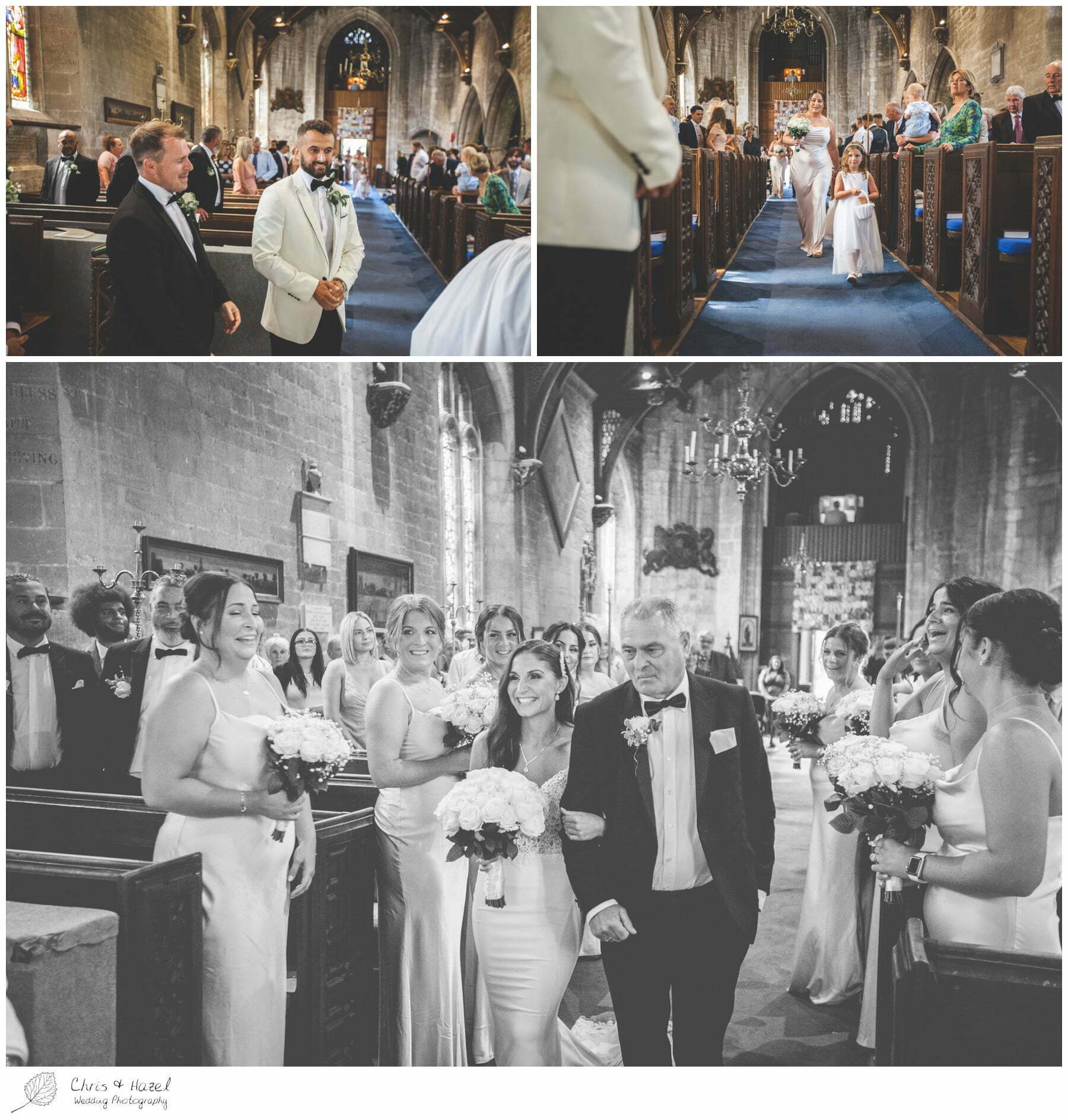 Bride walking down aisle, bride with father walking down aisle, St Marys church Bitton, St Marys church wedding day, Bath Wedding Photographer, Documentary wedding photography Bath, Bath Wedding Day, Bitton Wedding Photographer,
