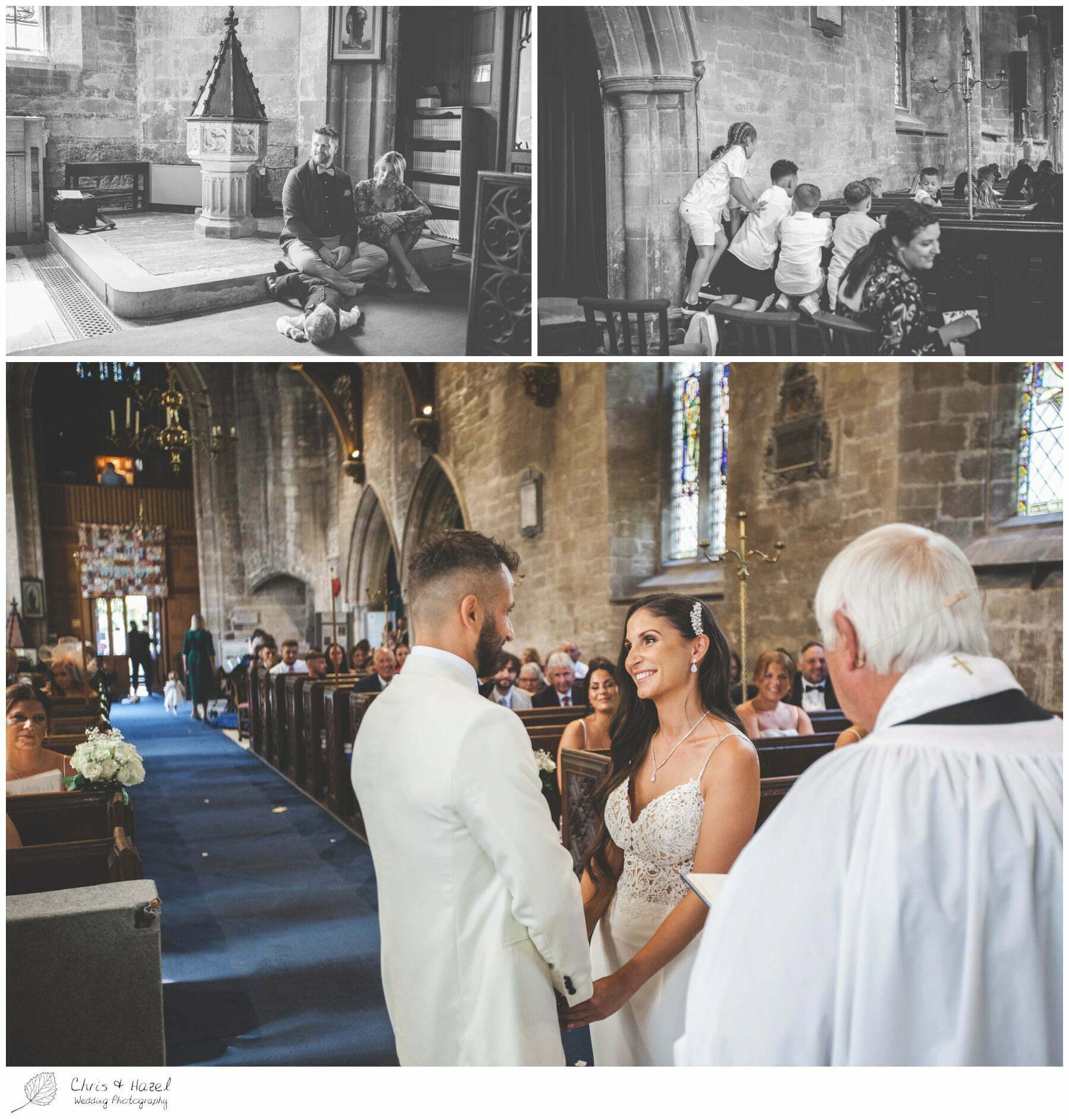 Bride and groom at altar, wedding vows, St Marys church Bitton, St Marys church wedding day, Bath Wedding Photographer, Documentary wedding photography Bath, Bath Wedding Day, Bitton Wedding Photographer,