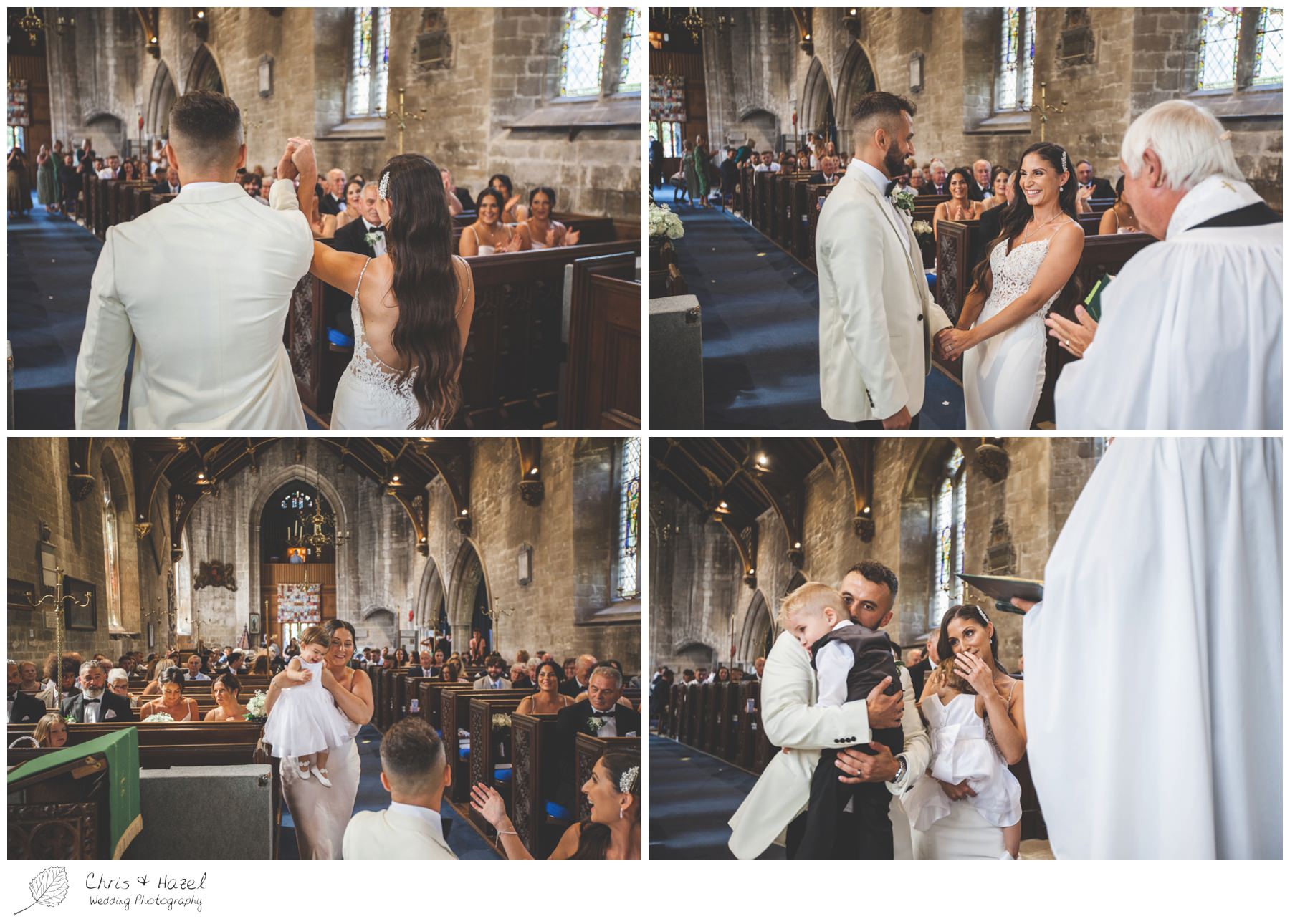 Bride and groom at altar with children, wedding vows, St Marys church Bitton, St Marys church wedding day, Bath Wedding Photographer, Documentary wedding photography Bath, Bath Wedding Day, Bitton Wedding Photographer,