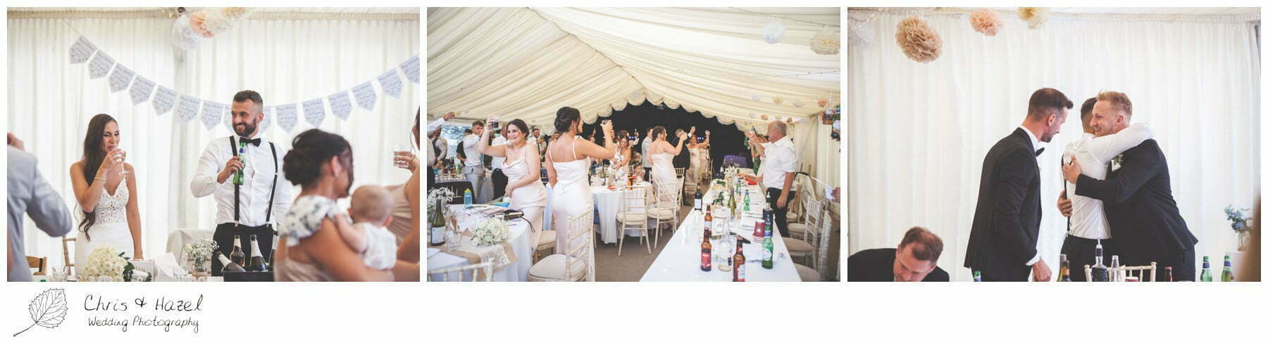 Group ushers speech, joint ushers speech, speech reactions, wedding breakfast, Hamswell House, Wedding marquee reception, Hamswell House Wedding Photography, Hamswell House Wedding Photographs, Bath Wedding Photographer, Documentary wedding photography Bath, Bath Wedding Day,